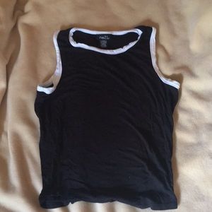 Black halter crop top